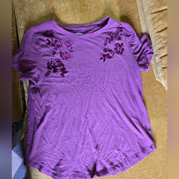 Old Navy Tops - Old Navy Purple Embellished Short Sleeve Tee